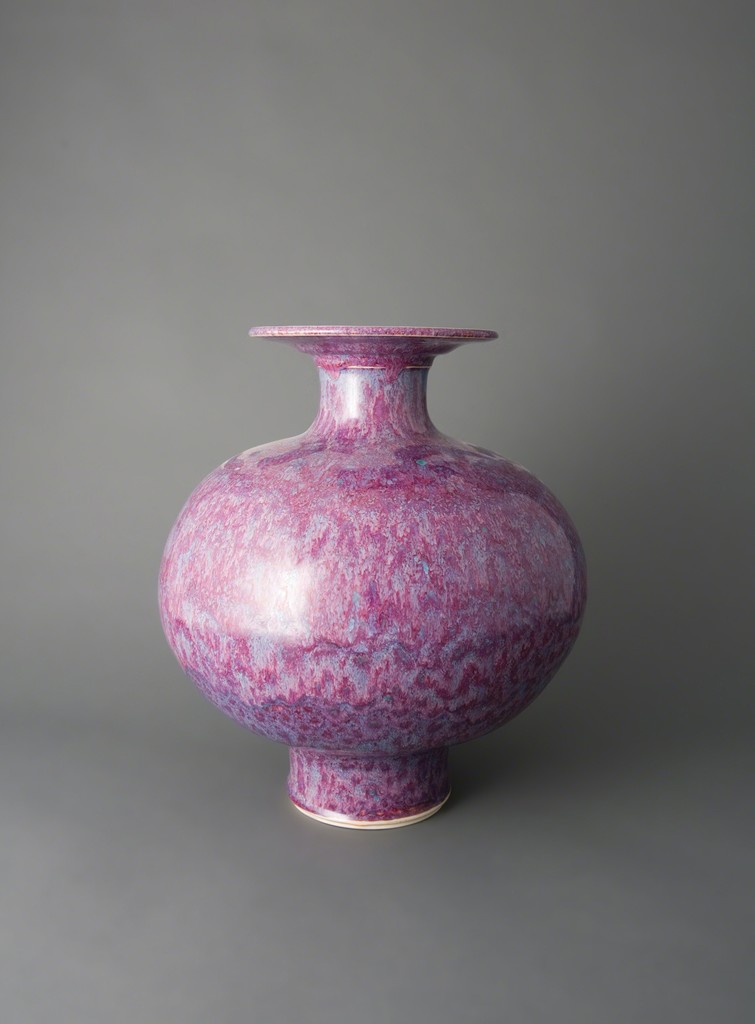 Large vase, chrysanthemum copper glaze 